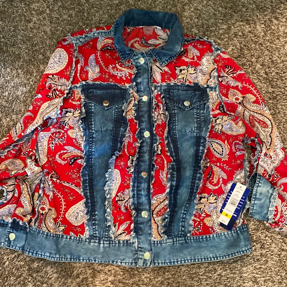 Nygard Red Indigo Paisley Blouse